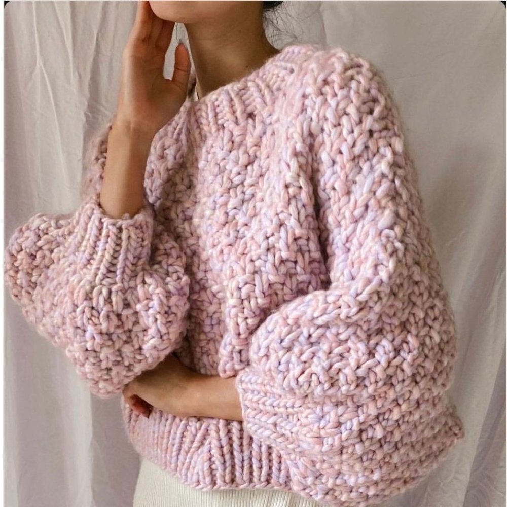 NWOT I Love Mr. Mittens Wool Balloon Sleeve Pullover Jumper Sweater Unicorn